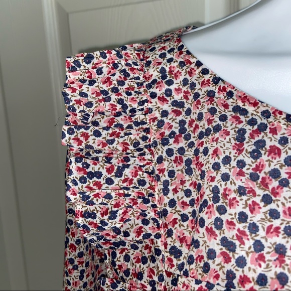 J Crew Mini Floral Print Ruffle Top Cottagecore - Picture 10 of 13